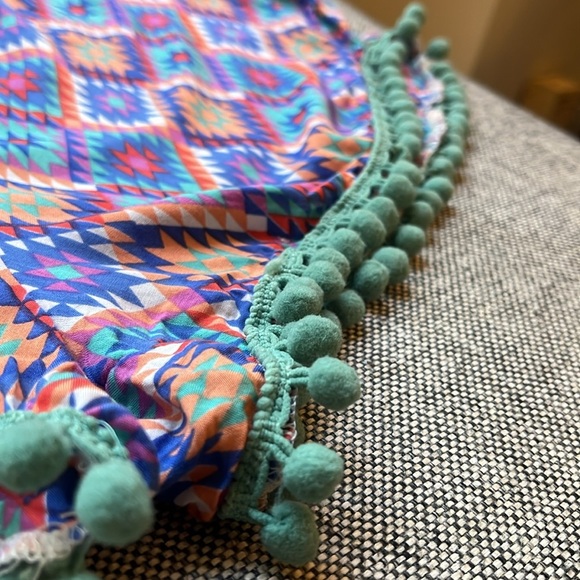 🎉 Vintage 70s inspired Confetti High wasted Pom Pom shorts, Size: L - Picture 6 of 17